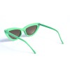 Жіночі сонцезахисні окуляри 13072 зелені з коричневою лінзою 