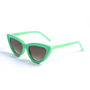 Жіночі сонцезахисні окуляри 13072 зелені з коричневою лінзою 