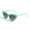 Женские сонцезащитные очки 13072 зелёные с коричневой линзой . Photo 1