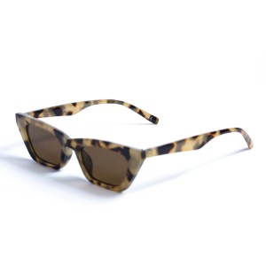 Женские сонцезащитные очки 13080 леопардовые с коричневой линзой 