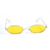 Жіночі сонцезахисні окуляри 13085 срібні з жовтою лінзою 