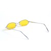 Жіночі сонцезахисні окуляри 13085 срібні з жовтою лінзою 
