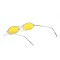 Женские сонцезащитные очки 13085 серебряные с жёлтой линзой . Photo 3