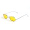 Женские сонцезащитные очки 13085 серебряные с жёлтой линзой . Photo 1