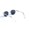 Женские сонцезащитные очки 13087 прозрачные с чёрной линзой 