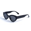 Жіночі сонцезахисні окуляри 13088 чорні з чорною лінзою 