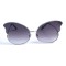 Жіночі сонцезахисні окуляри 13089 срібні з темно-синьою лінзою . Photo 2