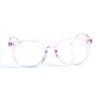 Женские сонцезащитные очки 13091 розовые с прозрачной линзой 