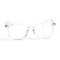 Женские сонцезащитные очки 13091 розовые с прозрачной линзой . Photo 2