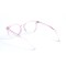 Женские сонцезащитные очки 13091 розовые с прозрачной линзой . Photo 3