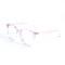 Женские сонцезащитные очки 13091 розовые с прозрачной линзой . Photo 1