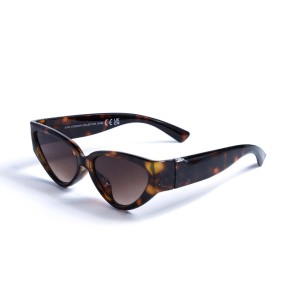 Женские сонцезащитные очки 13092 леопардовые с коричневой линзой 