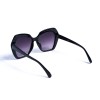 Жіночі сонцезахисні окуляри 13095 чорні з темно-синьою лінзою 