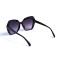 Жіночі сонцезахисні окуляри 13095 чорні з темно-синьою лінзою . Photo 3
