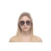 Женские сонцезащитные очки 10794 чёрные с коричневой линзой 