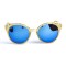 Женские сонцезащитные очки 13100 жёлтые с синей линзой . Photo 2