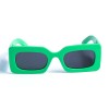 Жіночі сонцезахисні окуляри 13103 зелені з чорною лінзою 