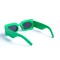 Женские сонцезащитные очки 13103 зелёные с чёрной линзой . Photo 3