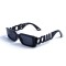 Женские сонцезащитные очки 13105 чёрные с чёрной линзой . Photo 1