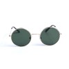 Жіночі сонцезахисні окуляри 13107 золоті з зеленою лінзою 