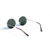 Жіночі сонцезахисні окуляри 13107 золоті з зеленою лінзою 