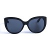 Жіночі сонцезахисні окуляри 13108 чорні з чорною лінзою 