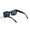 Женские сонцезащитные очки 13112 чёрные с чёрной линзой 