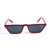 Женские сонцезащитные очки 13116 красные с чёрной линзой 