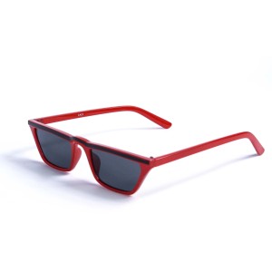 Женские сонцезащитные очки 13116 красные с чёрной линзой 
