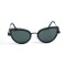 Женские сонцезащитные очки 13118 чёрные с зелёной линзой . Photo 2