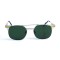 Женские сонцезащитные очки 13121 серебряные с зелёной линзой . Photo 2