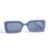 Жіночі сонцезахисні окуляри 13125 прозорі з сірою лінзою 