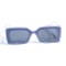 Жіночі сонцезахисні окуляри 13125 прозорі з сірою лінзою . Photo 2