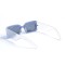 Женские сонцезащитные очки 13125 прозрачные с серой линзой . Photo 3