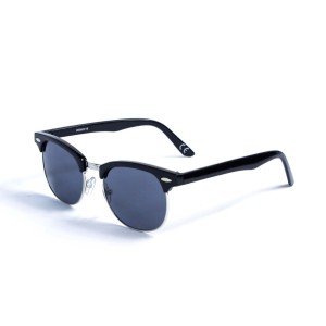 Жіночі сонцезахисні окуляри 13127 чорні з чорною лінзою 