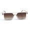 Женские сонцезащитные очки 13128 бежевые с коричневой линзой . Photo 2