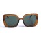 Женские сонцезащитные очки 13129 коричневые с зелёной линзой . Photo 2