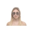 Женские сонцезащитные очки 10797 металлик с серой линзой 