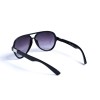 Жіночі сонцезахисні окуляри 13130 чорні з чорною лінзою 