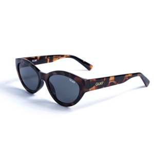 Женские сонцезащитные очки 13134 леопардовые с чёрной линзой 
