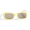 Женские сонцезащитные очки 13135 жёлтые с коричневой линзой 