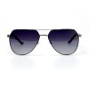 Женские сонцезащитные очки 10798 чёрные с фиолетовой линзой 