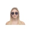Женские сонцезащитные очки 10798 чёрные с фиолетовой линзой 