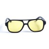 Жіночі сонцезахисні окуляри 13141 чорні з жовтою лінзою 