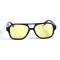 Женские сонцезащитные очки 13141 чёрные с жёлтой линзой . Photo 2