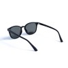 Женские сонцезащитные очки 13142 чёрные с чёрной линзой 