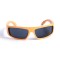 Женские сонцезащитные очки 13143 оранжевые с чёрной линзой . Photo 2