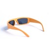 Женские сонцезащитные очки 13143 оранжевые с чёрной линзой 