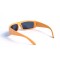 Женские сонцезащитные очки 13143 оранжевые с чёрной линзой . Photo 3