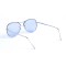 Женские сонцезащитные очки 13145 серебряные с синей линзой . Photo 3